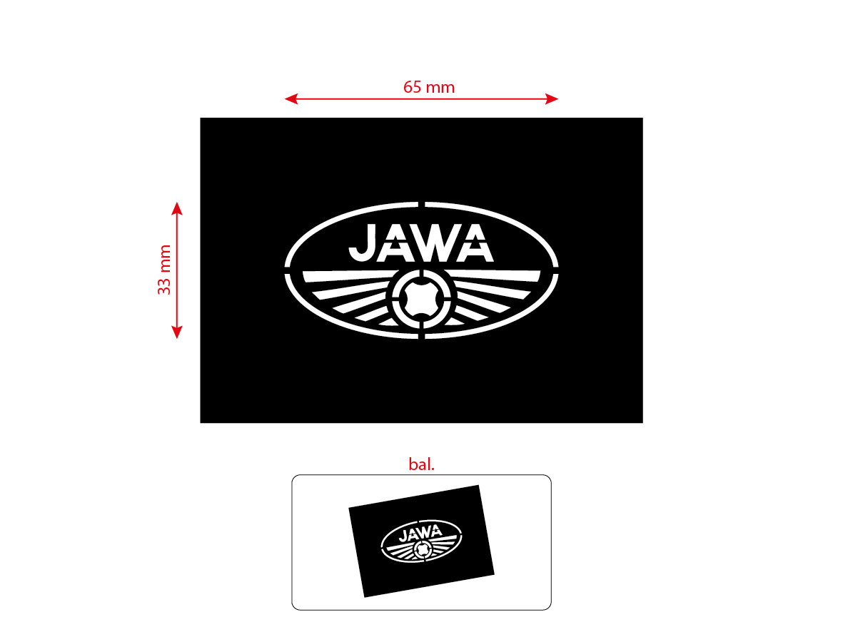 MOTOMAX, s.r.o. Šablona k nástřiku nádrže JAWA 550 2 ks  *M