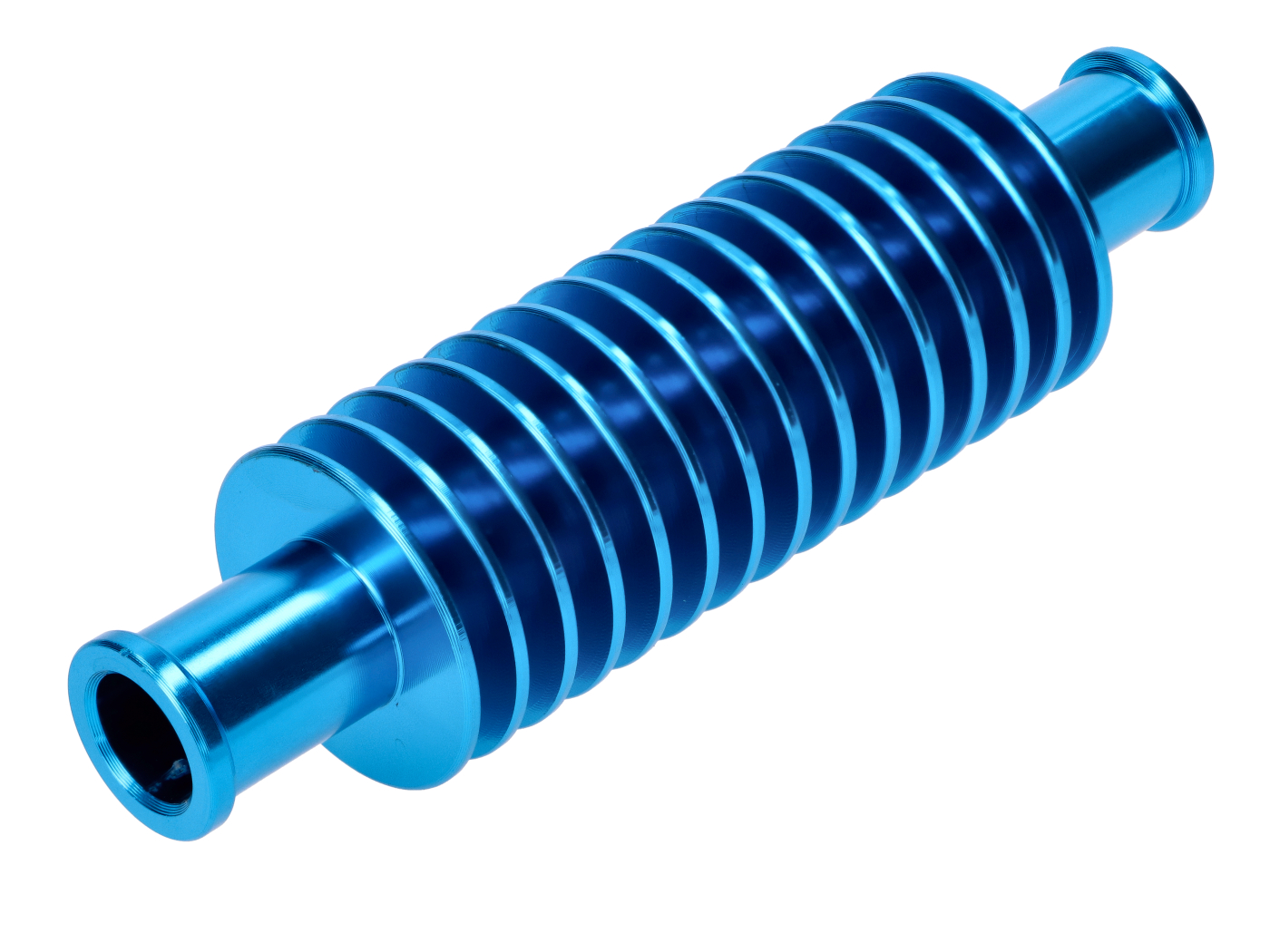 101 Octane Okamžitý chladič / mini chladič hliníkový modrý kulatý (133 mm) připojení hadice 17 mm