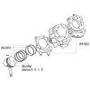 241368 3 sada pistnich krouzku polini 180ccm 67mm aprilia leonardo scarabeo 125 150 rotax 4t