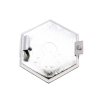 Značka Piaggio šetiúhelník 32x37mm k zacvaknutí, modrá / stříbrná