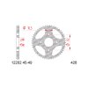 251223 1 rozeta afam 49z 428 yamaha sr 125 tzr 125 rd 125