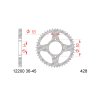 251235 1 rozeta afam 39z 428 sym xs 125 k yamaha rd ybr 125