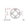 251250 1 rozeta afam 32z 520 aeon cobra 220 yamaha yfa1 yfm grizzly