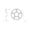 251487 1 rozeta 52z 420 rieju spike spike x ryz k sport sm peugeot xp6 xps