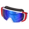 MX brýle LUC1 Team bílo červené - iridium blue sklo