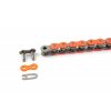 Řetězová sada 14x53 - 420 Stage6 alu CNC oranžová Derbi DRD Pro