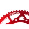 Řetězová sada 14x53 - 420 Stage6 alu CNC červená Derbi DRD Pro