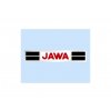 Samolepka JAWA - Babetta 207 stříbrný podklad 160x30mm 2ks