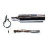 Chrome exhaust with clamp and connecting pipe for Yamaha, DT 50 MX