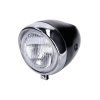headlight round 130mm housing black with chrome ring for Puch moped