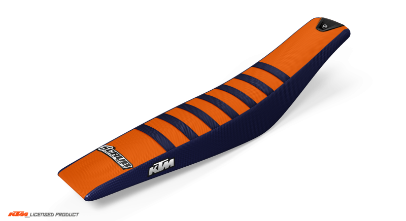 KTM seat cover featuring official manufacturer branding