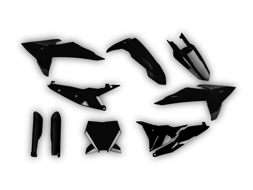 Black KTM SMR 450 2025-2026 Plastics kit - Scrubdesignz