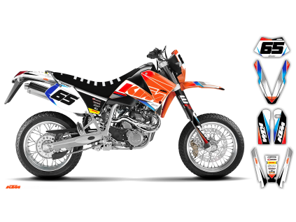 graphics kit ktm lc4 sxc 99 05 k12 le bike
