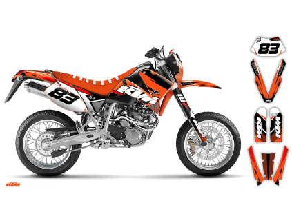 graphics kit ktm lc4 sxc 99 05 k14 st bike