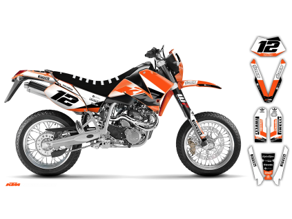 graphics kit ktm lc4 sxc 99 05 k15 st bike