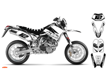 graphics kit ktm lc4 sxc 99 05 k1 r3 bike