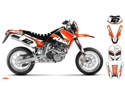 graphics kit ktm lc4 sxc 99 05 k1 st bike