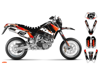 graphics kit ktm lc4 sxc 99 05 k2 le bike
