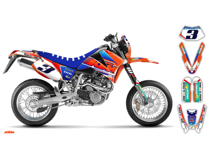 graphics kit ktm lc4 sxc 99 05 k9 st bike
