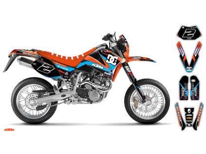 graphics kit ktm lc4 sxc 99 05 pipeline st bike