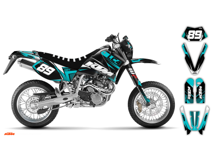 graphics kit ktm lc4 sxc 99 05 se1036 r2 bike