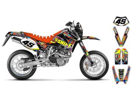 graphics kit ktm lc4 sxc 99 05 step up le bike