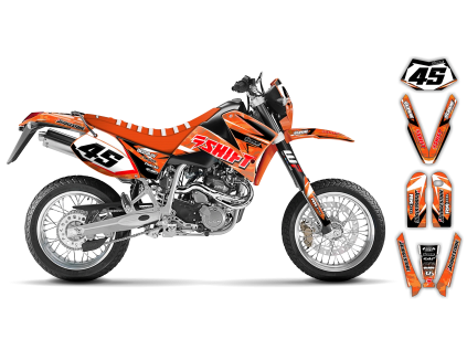 graphics kit ktm lc4 sxc 99 05 step up st bike