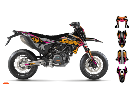 graphics kit ktm smc r 690 19 22 flash st bike