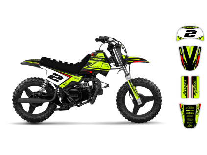 graphics kit yamaha pw 50 90 20 fluo evolution st bike