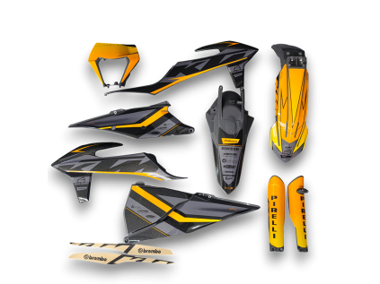 19011 6 plastics kit ktm exc 20 23 grey full