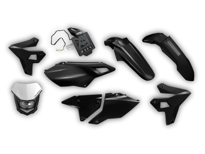 2455 2455 plastics kit suzuki drz 400 1999 2024 black restyle premium enduro cpm8
