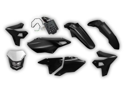 2455 plastics kit suzuki drz 400 1999 2024 black restyle premium enduro cpm8