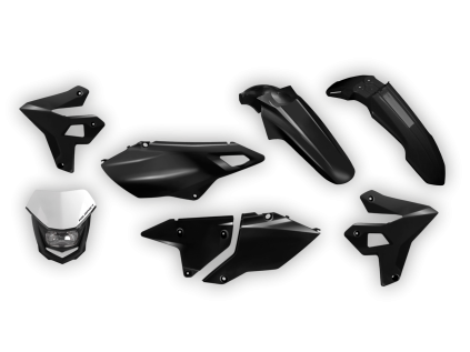 2458 plastics kit suzuki drz 400 1999 2024 black restyle with light enduro cpm8