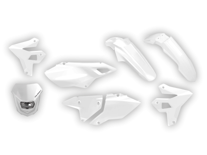 2467 plastics kit suzuki drz 400 1999 2024 white restyle with light enduro cpm8