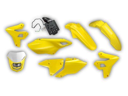 2473 plastics kit suzuki drz 400 1999 2024 yellow restyle premium enduro cpm8