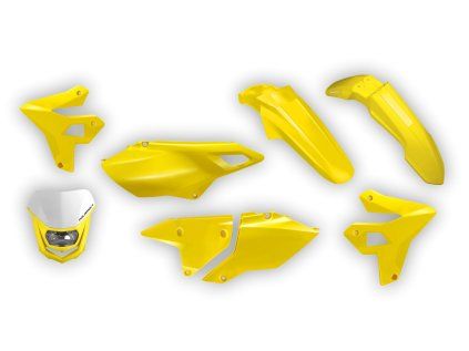 2476 plastics kit suzuki drz 400 1999 2024 yellow restyle with light enduro cpm8 cpm8
