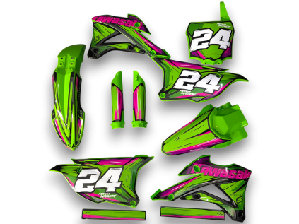 gfp kawasaki kx 85 14 21 green artlex e r2