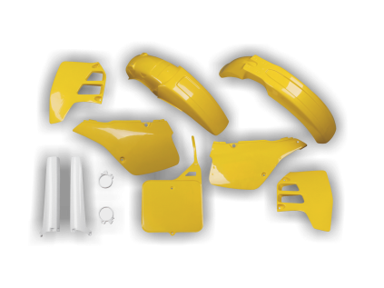 2641 2641 plastics kit suzuki rm 125 1992 yellow 4yf4