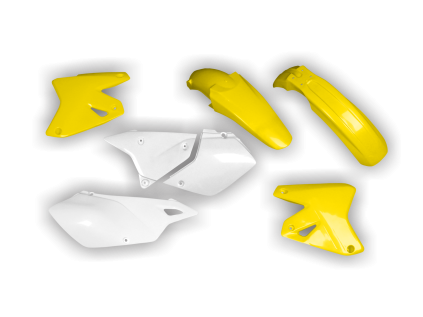 2889 plastics kit kawasaki klx 400 2003 2004 en yellow white wrp5