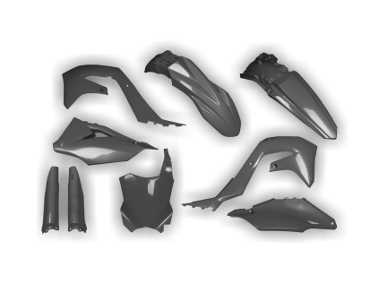 3225 plastics kit kawasaki kx restyle 125 250 2004 2005 2006 2007 2008 nardo grey achc