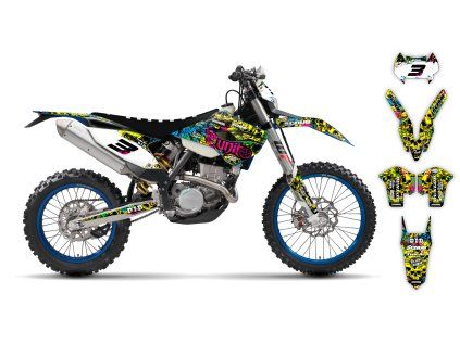graphics kit husaberg fe 13 14 wasabi st bike