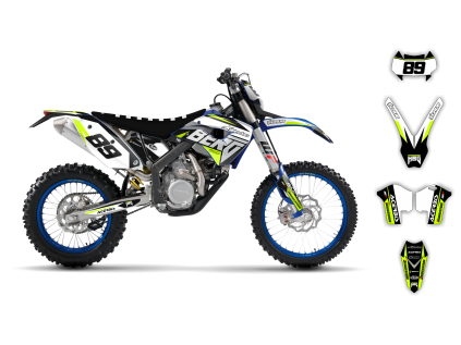 graphics kit husaberg fe 09 12 fluo se1043 le bike