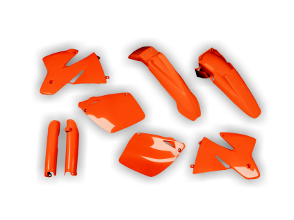 4125 4125 plastics kit ktm exc excf 1998 1999 2000 orange 3dwt