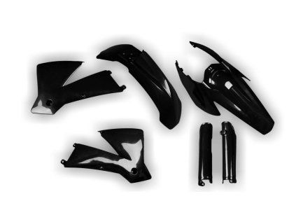 4140 4140 plastics kit ktm exc excf 2004 black 6kws