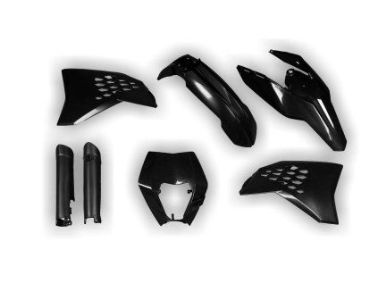 4152 plastics kit ktm exc excf 2008 2010 2011 black 4d2m