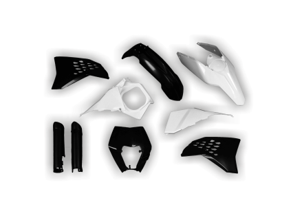 4158 plastics kit ktm exc excf 2008 2010 2011 black white airbox 4d2m