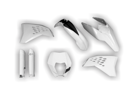 4179 plastics kit ktm exc excf 2008 2010 2011 white 4d2m