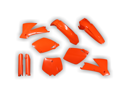 4587 plastics kit ktm sx 2001 2002 orange k5td