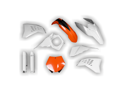 4824 plastics kit ktm sx sxf 2007 2008 2009 2010 white orange a 6rqr