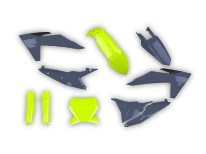 5010 plastics kit ktm sx sxf 2023 2024 fluo yellow 4445
